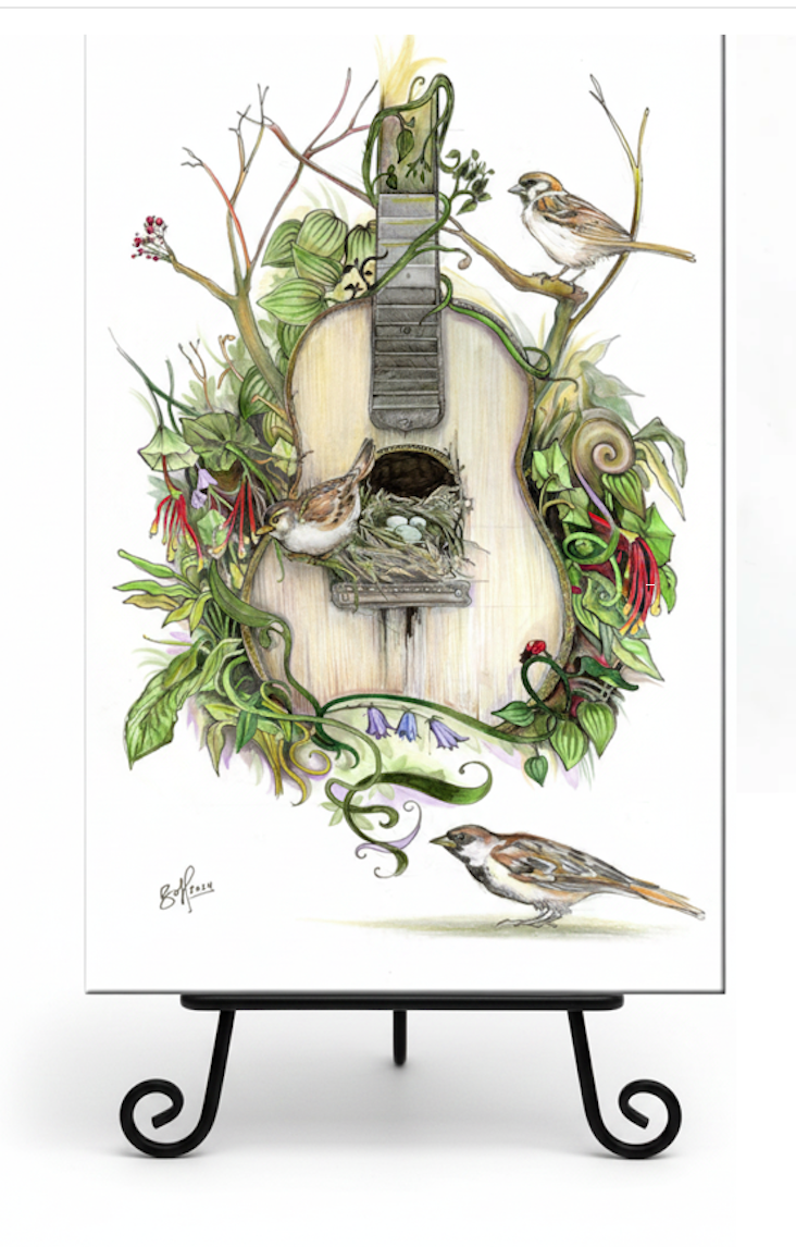 Bouquet of Sparrows Ceramic
